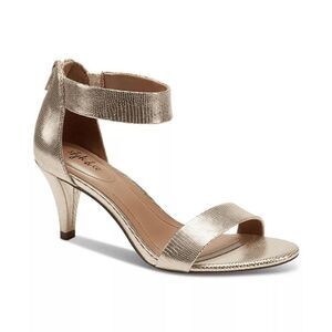 STYLE & CO Paycee Two-Piece Dress Sandals Gold Snake 10.5